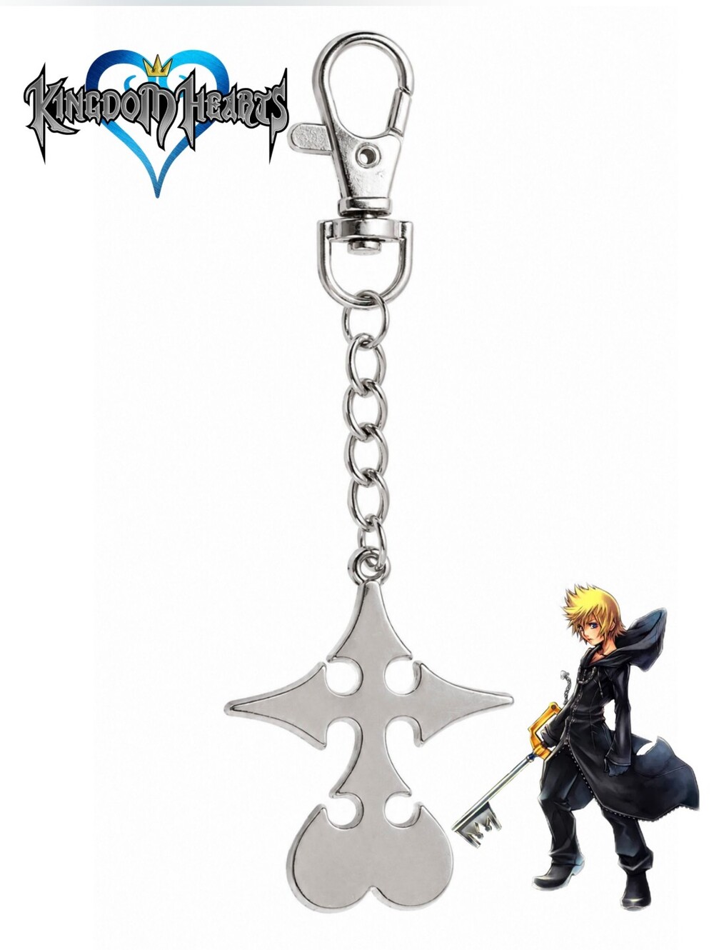 Kingdom Hearts Nobody Silver Tone Keychain